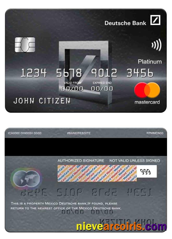 Mexico Deutsche bank mastercard platinum